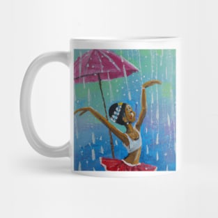 ballerina dancing in rain Mug